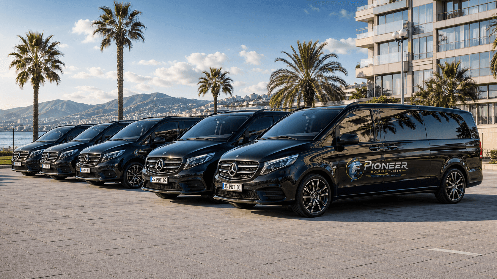 Pioneer Dolphin VIP Transfer Mercedes Vito airport welcome